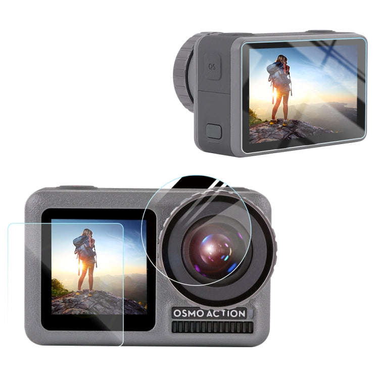 For DJI Osmo Action 3-in-1 Lens  Front and Back LCD Display HD Protective Film