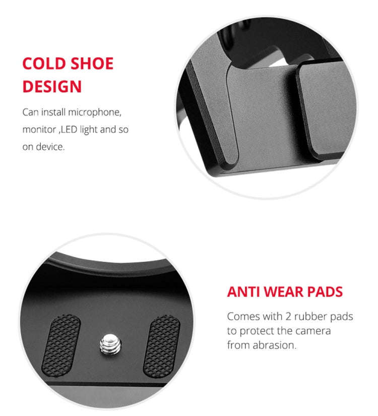YELANGU C18 YLG0915A-A Video Camera Cage Stabilizer for Panasonic Lumix DC-S1H / DC-S1 / DC-S1R (...