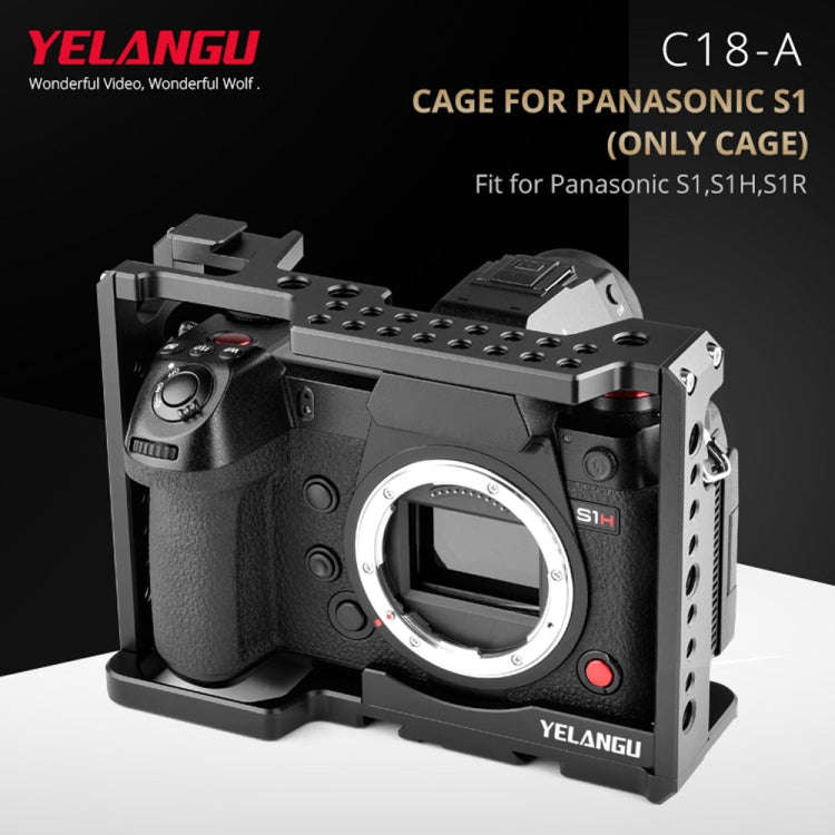 YELANGU C18 YLG0915A-A Video Camera Cage Stabilizer for Panasonic Lumix DC-S1H / DC-S1 / DC-S1R (...