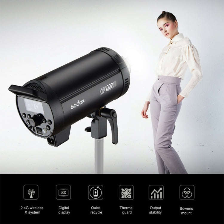 Godox DP1000III Studio Flash Light 1000Ws Bowens Mount Studio Speedlight(US Plug)