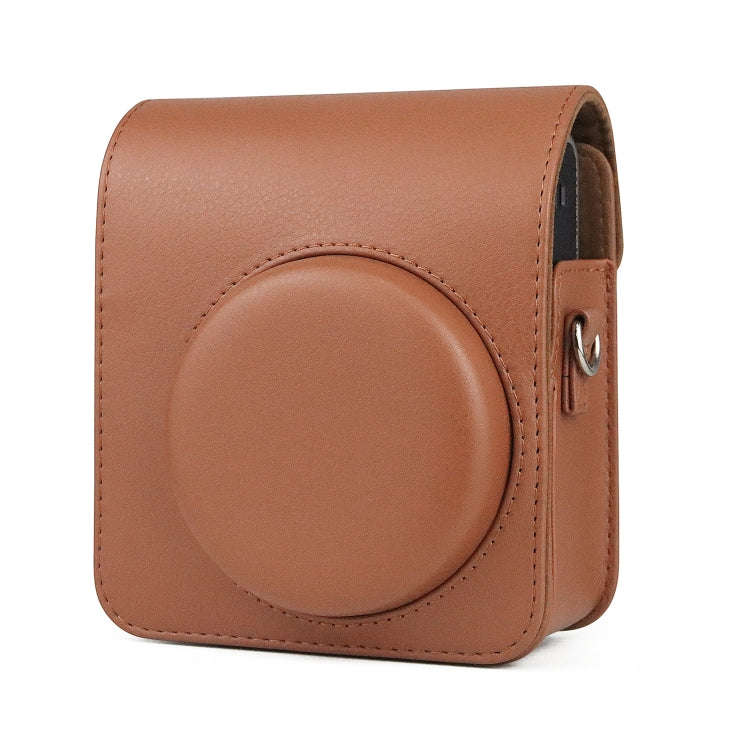 Full Body Camera Retro PU Leather Case Bag with Strap for FUJIFILM instax mini 40 (Brown)
