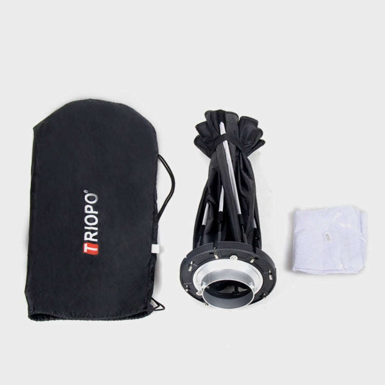TRIOPO K2-55 55cm Speedlite Flash Octagon Parabolic Softbox Bowens Mount Diffuser(Black)