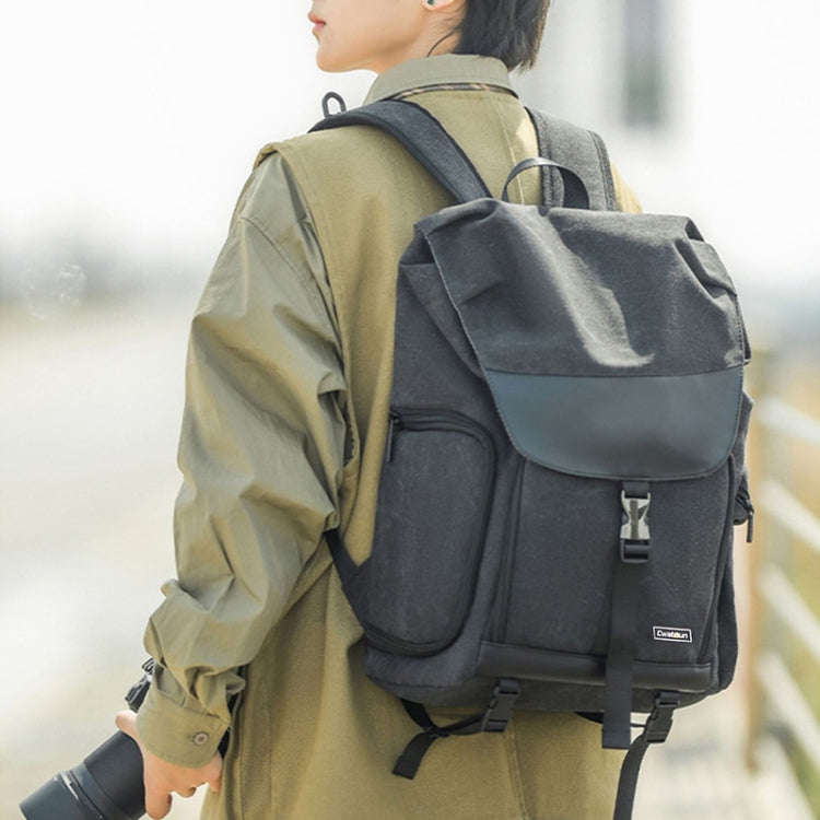 CADeN M8 Side Open Canvas Large Capacity Photography Backpack Shoulder Bag