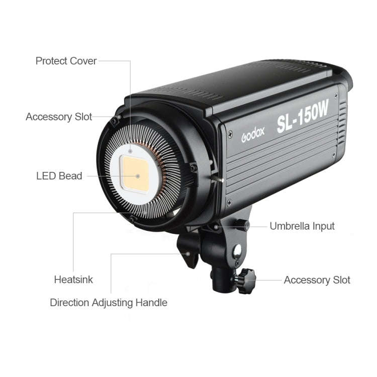 Godox SL150W 150W 5600K Daylight-balanced LED Light Studio Continuous Photo Video Light(UK Plug)
