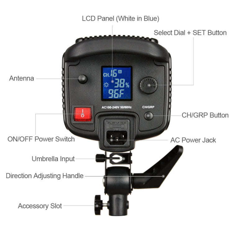 Godox SL150W 150W 5600K Daylight-balanced LED Light Studio Continuous Photo Video Light(UK Plug)