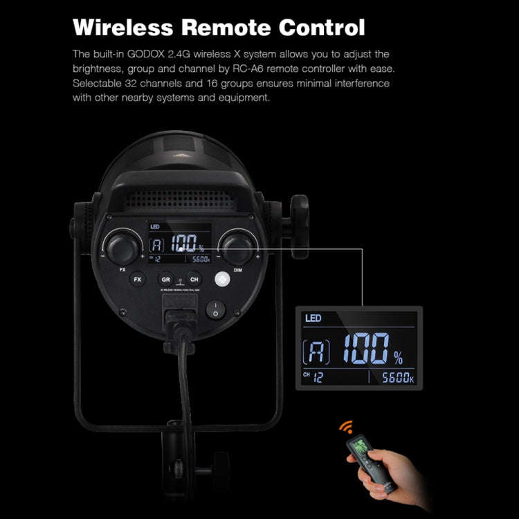 Godox SL150II 150W 5600K Daylight-balanced LED Light Studio Continuous Photo Video Light(EU Plug)