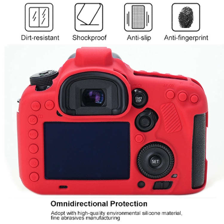 For Canon EOS 7D Mark II Soft Silicone Protective Case (Red)