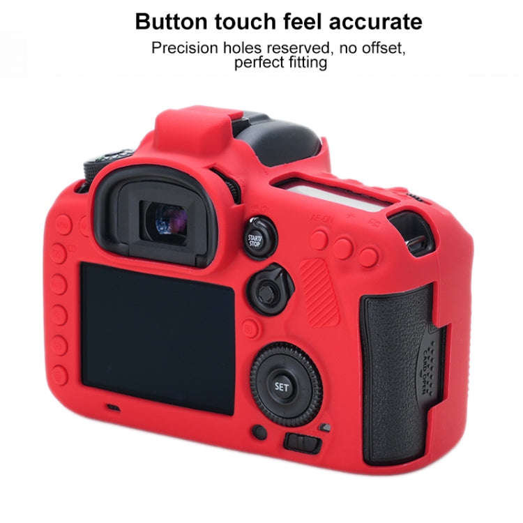 For Canon EOS 7D Mark II Soft Silicone Protective Case (Red)