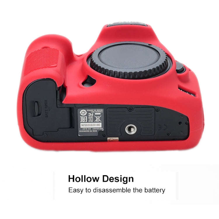 For Canon EOS 7D Mark II Soft Silicone Protective Case (Red)