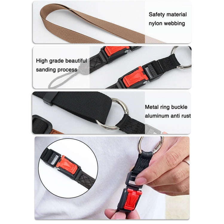 XJ03 Camera Shoulder Hanging Neck Strap(Khaki)