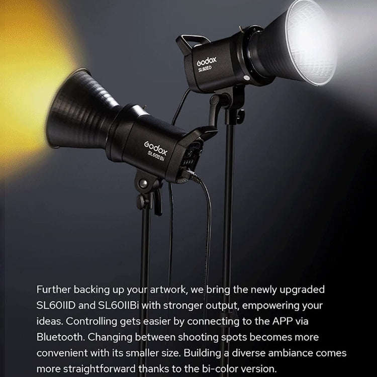 Godox SL60IIBi 75W Bi-Color 2800K-6500K LED Video Light(UK Plug)