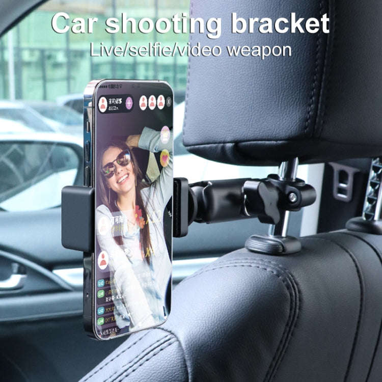 21mm Ballhead Car Front Seat Handlebar Fixed Mount Holder with Tripod Adapter & Screw & Phone Cla...