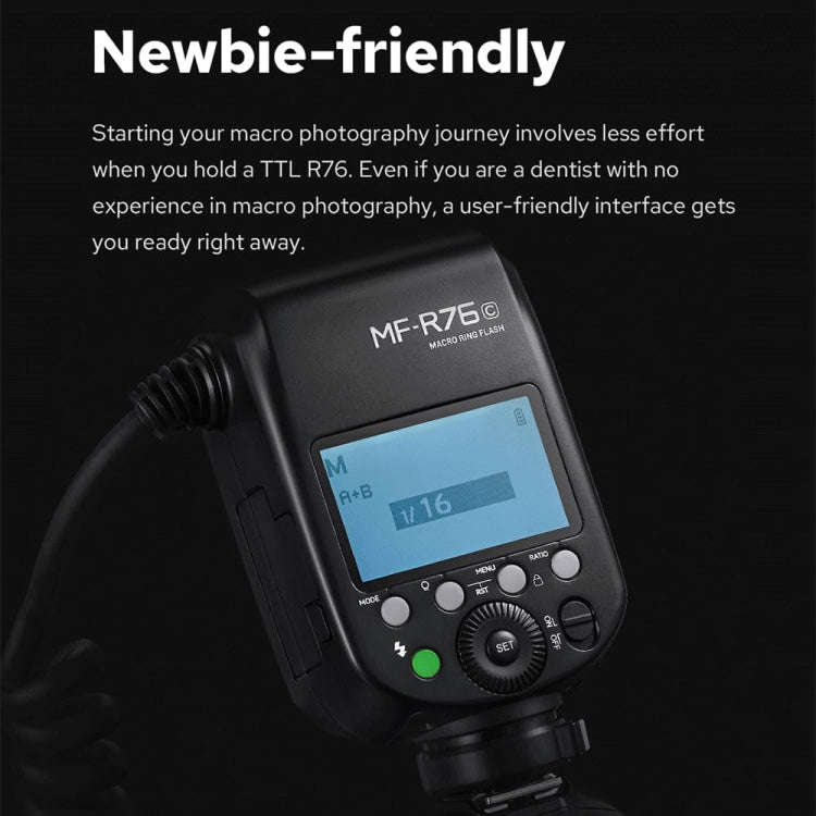 Godox MF-R76N TTL Macro Ring Flash for Nikon