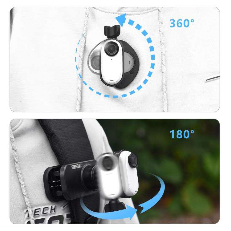 For Insta360 GO 3S / GO 3 STARTRC Quick Release Expansion Adapter Magnetic Fixed Base Mount (Black)