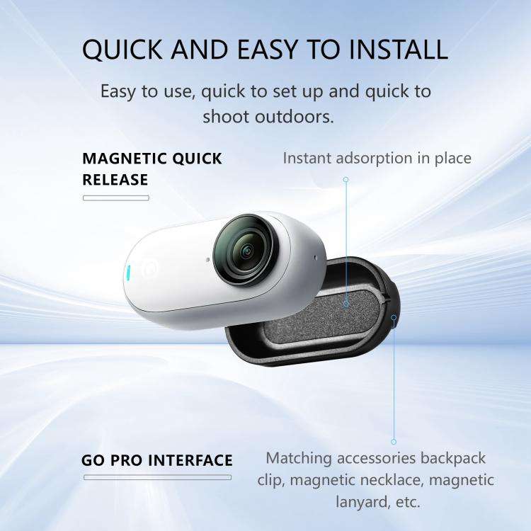 For Insta360 GO 3S / GO 3 STARTRC Quick Release Expansion Adapter Magnetic Fixed Base Mount (Black)