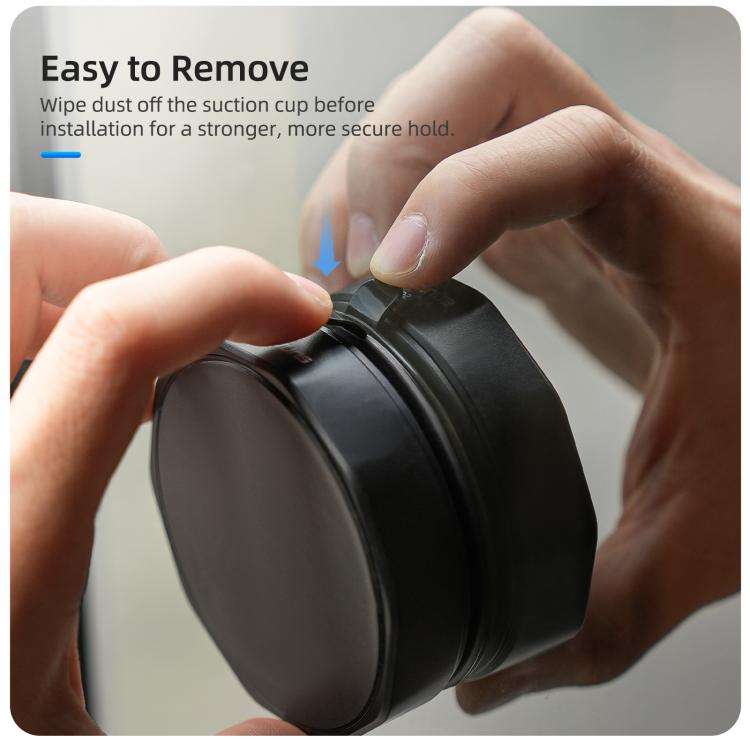 Sunnylife Universal Suction Cup Adapter Base Strong Suction Sucker for Action Camera (Black)