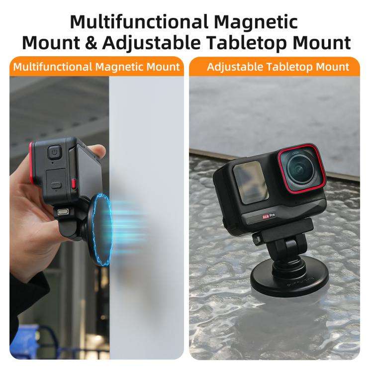 Sunnylife Quick-Release Magnetic Base Mount 1/4 180 Tilt Adjustable Tabletop Base Bracket For Ins...