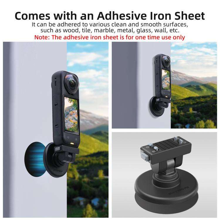 Sunnylife Quick-Release Magnetic Base Mount 1/4 180 Tilt Adjustable Tabletop Base Bracket For Ins...