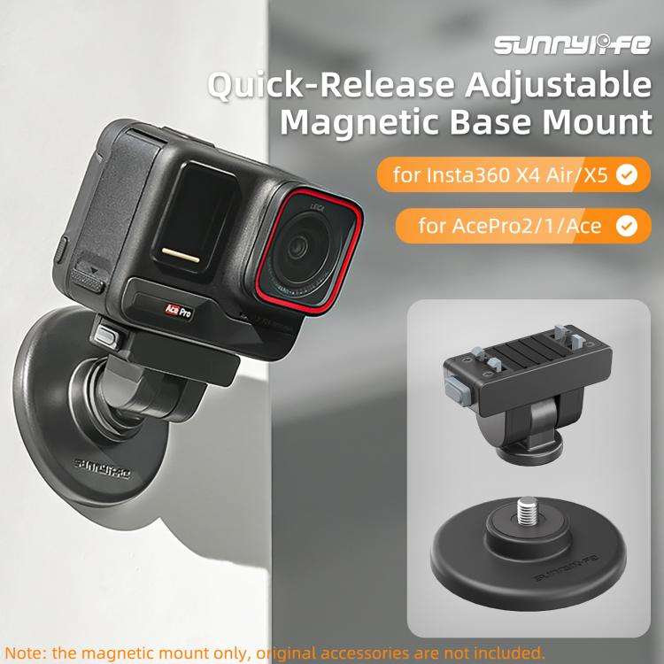 Sunnylife Quick-Release Magnetic Base Mount 1/4 180 Tilt Adjustable Tabletop Base Bracket For Ins...