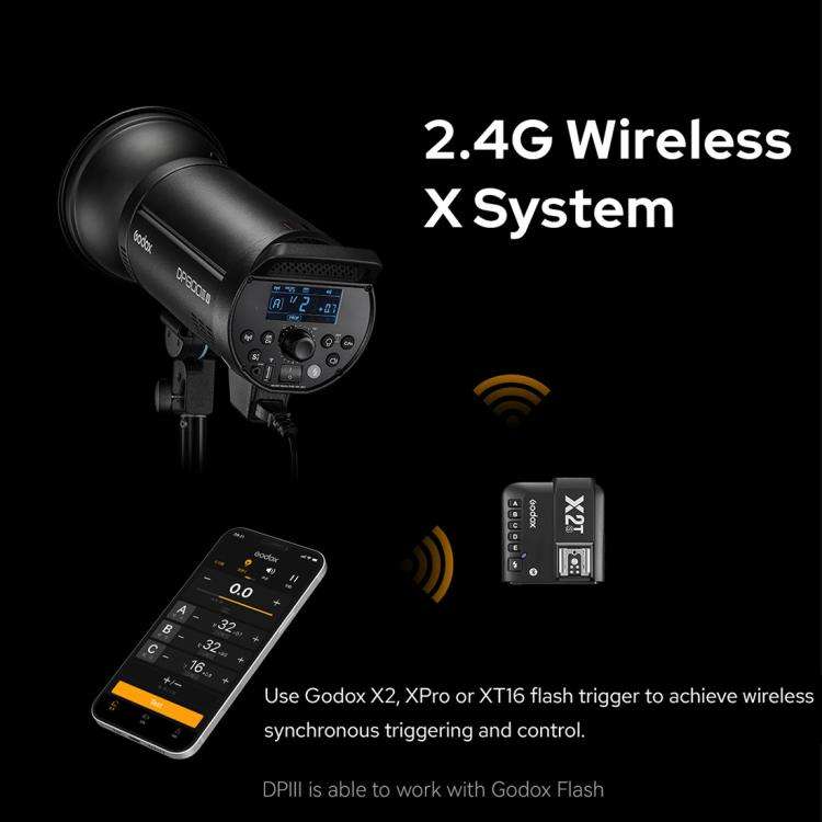 Godox DP600III-V Studio Flash Photo Light 600Ws 2.4G Wireless X System Bowens Mount Light (UK Plug)