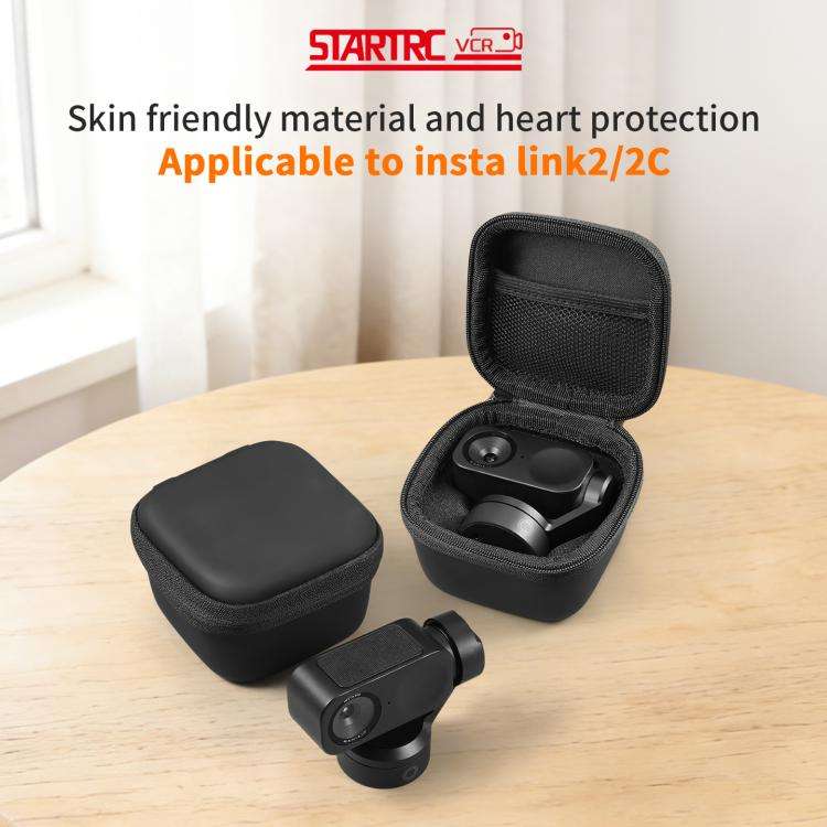 For Insta360 Link 2 / 2C / 2 Pro STARTRC Mini Portable Body Diamond Texture PU Storage Bag (Black)