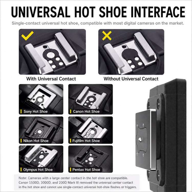 Desiontal F02 Mini On-Camera Flash Light Speedlite for Mirrorless Cameras (Black)