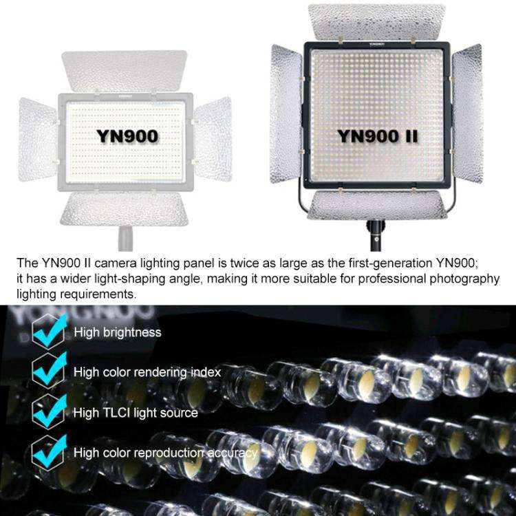 YONGNUO YN900 II 900pcs LED Illumination Dimming Studio 3200-5600K Video Light