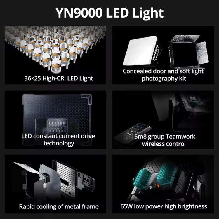 YONGNUO YN9000 900pcs LED Illumination Dimming Studio 5600K Video Light