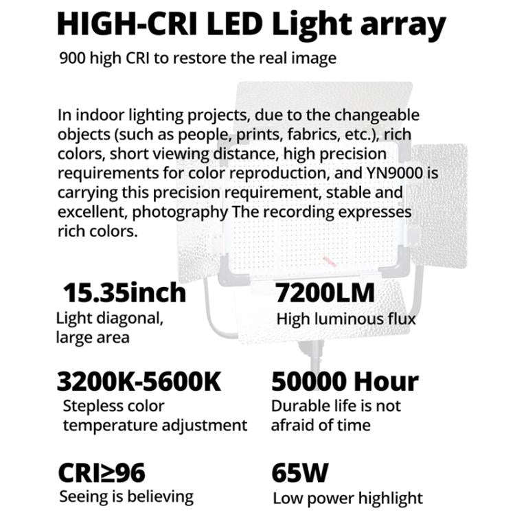 YONGNUO YN9000 900pcs LED Illumination Dimming Studio 5600K Video Light
