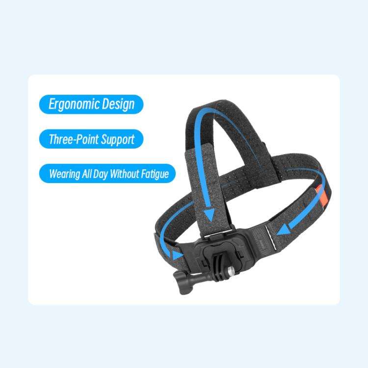 STARTRC Adjustable Head Strap Magnetic Eco-friendly Vlog POV Mount Belt for GoPro, Insta360, DJI ...