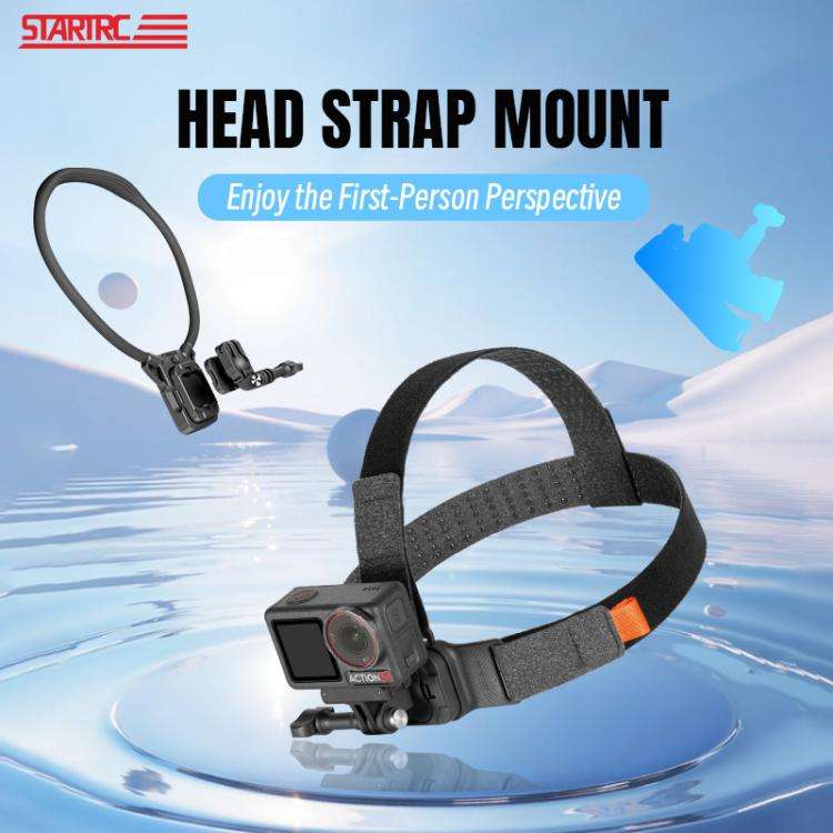 STARTRC Adjustable Head Strap Magnetic Eco-friendly Vlog POV Mount Belt for GoPro, Insta360, DJI ...