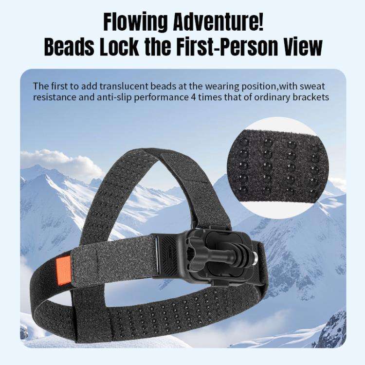 STARTRC Adjustable Head Strap Magnetic Eco-friendly Vlog POV Mount Belt for GoPro, Insta360, DJI ...