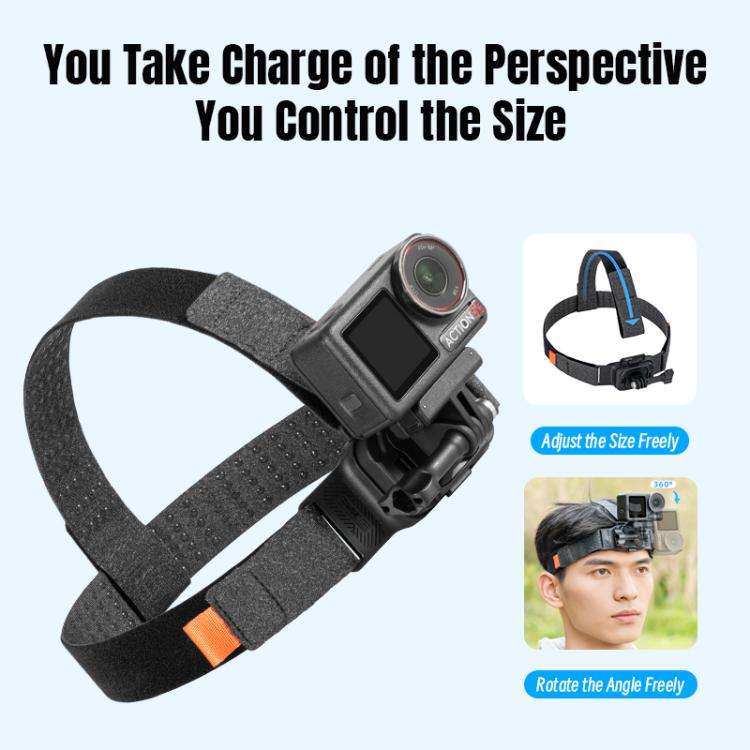 STARTRC Adjustable Head Strap Magnetic Eco-friendly Vlog POV Mount Belt for GoPro, Insta360, DJI ...