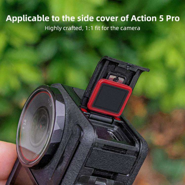 For DJI Osmo Action 5 Pro Data Port Side Cover (Black)