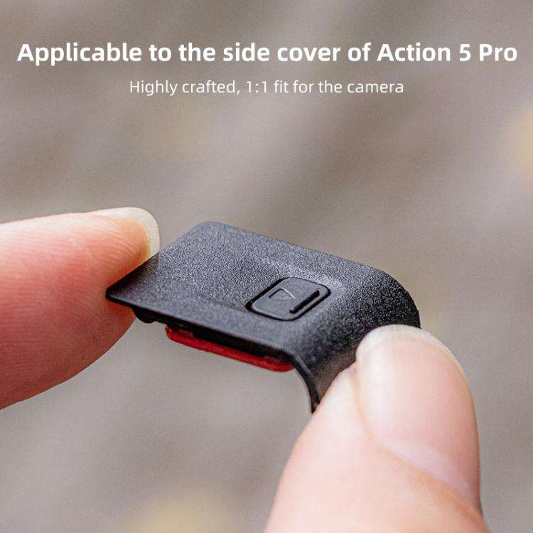 For DJI Osmo Action 5 Pro Data Port Side Cover (Black)