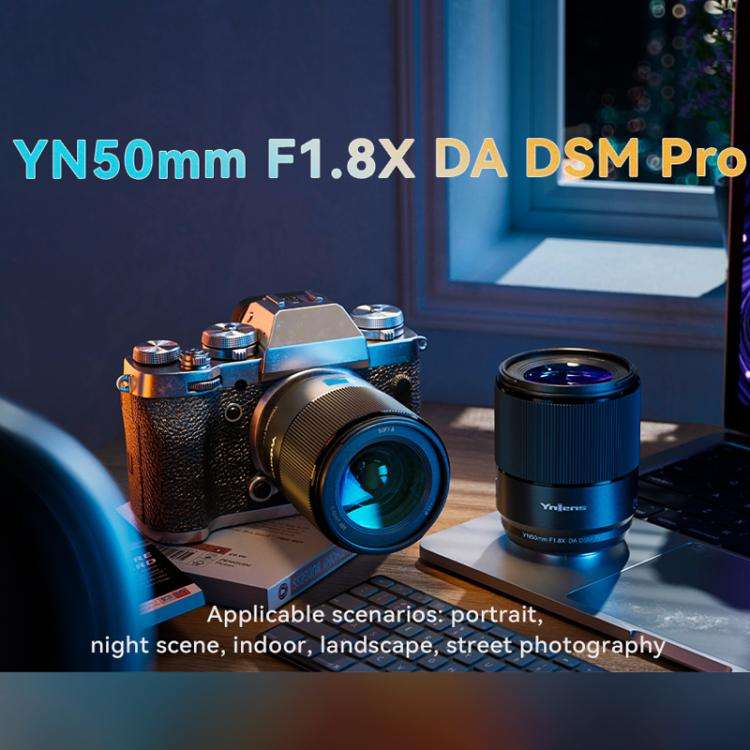 YONGNUO YN50mm F1.8X DA DSM Pro APS-C Frame Standard Prime Lens for FUJIFILM X-mount Mirrorless C...