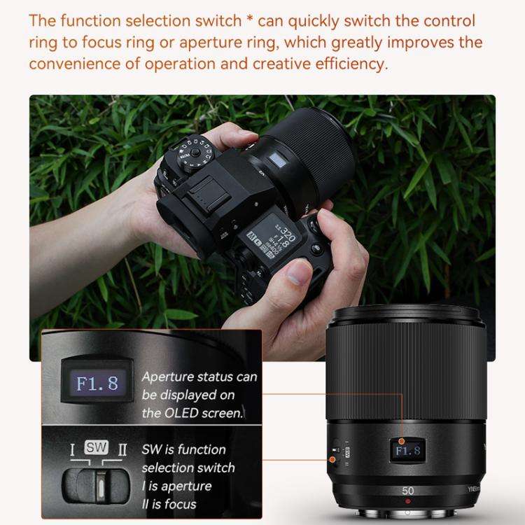 YONGNUO YN50mm F1.8X DA DSM Pro APS-C Frame Standard Prime Lens for FUJIFILM X-mount Mirrorless C...
