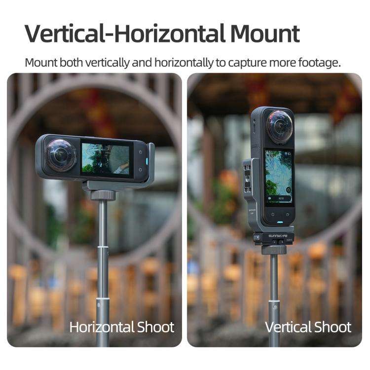 For Insta360 X5 / X4 Sunnylife L-Type Vertical-Horizontal Magnetic Mount with DZ015 Magnetic Adap...