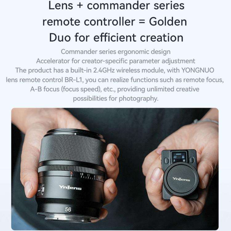 YONGNUO YN56mm F1.4S DA DSM WL Pro APS-C Frame Lens with Remote Control for Sony E-mount (Black)