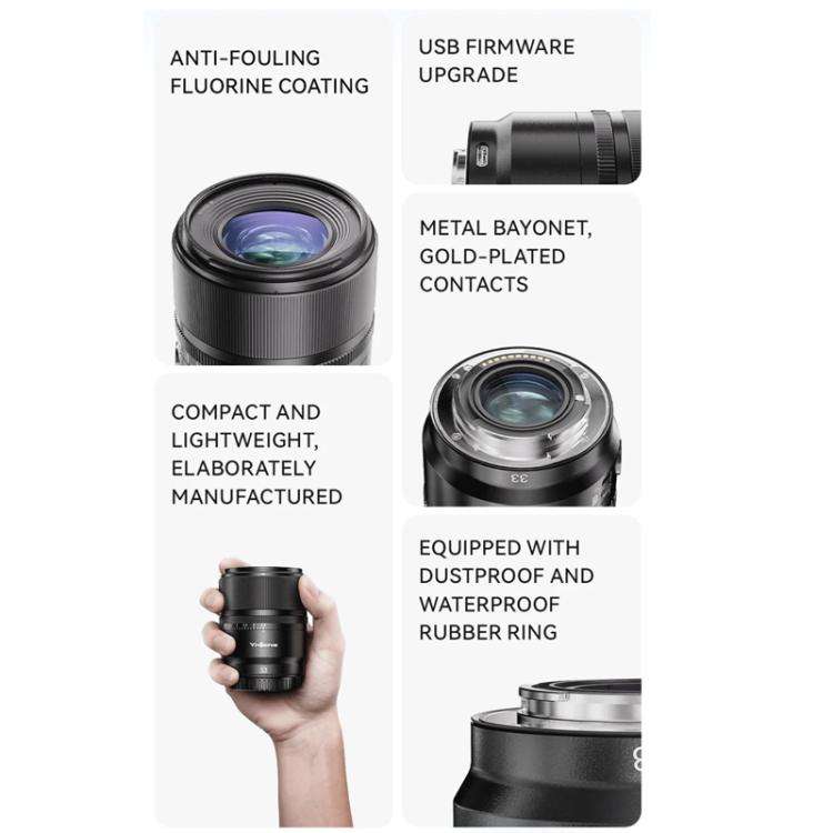 YONGNUO YN33mm F1.4S DA DSM WL Pro APS-C Frame Lens with Remote Control for Sony E-mount (Black)