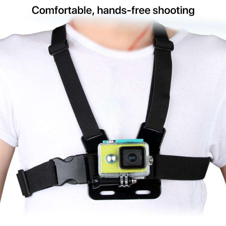 Front Chest Belt Shoulder Strap Mount Holder for GoPro, Insta360, DJI and Other Action Cameras (B...