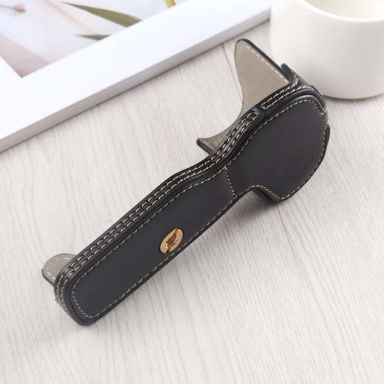 1/4 inch Thread PU Leather Camera Half Case Base for Canon EOS R (Black)