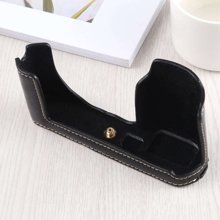 1/4 inch Thread PU Leather Camera Half Case Base for Leica TL (Typ 701) (Black)