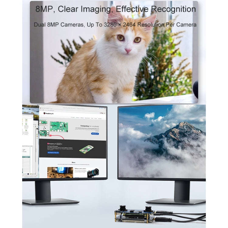 Waveshare Binocular Camera Base Board with Interface Expander for Raspberry Pi Compute Module 4