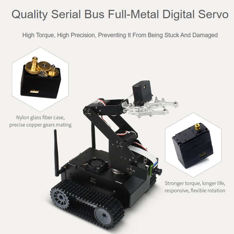 Waveshare JETANK AI Tracked Mobile Robot Kit, Based on Jetson Nano, EU Plug