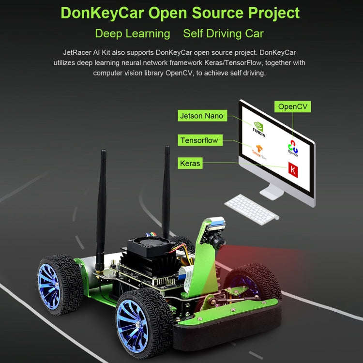 Waveshare JetRacer AI Kit, AI Racing Robot Powered by Jetson Nano