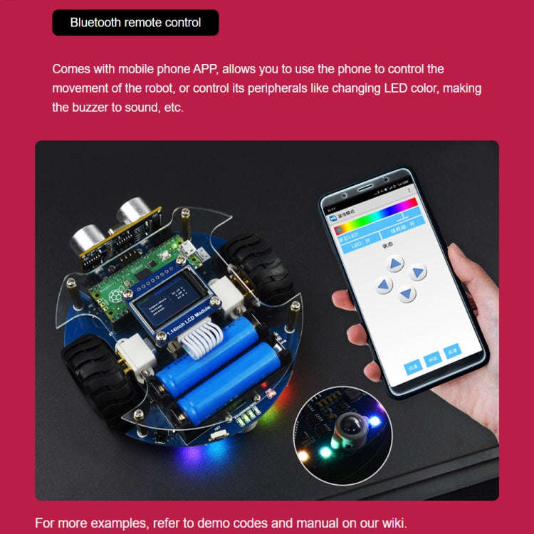 Waveshare PicoGo Mobile Robot, Based on Raspberry Pi Pico, Self Driving, Remote Control(EU Plug)