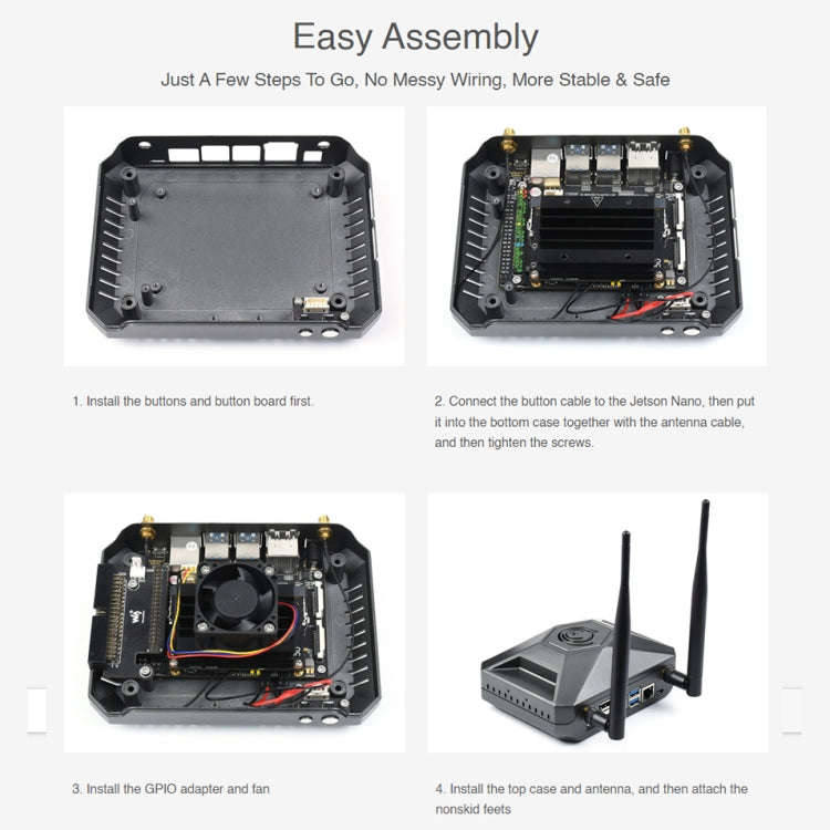Waveshare Aluminum Case Type F for Jetson Nano Development Kit