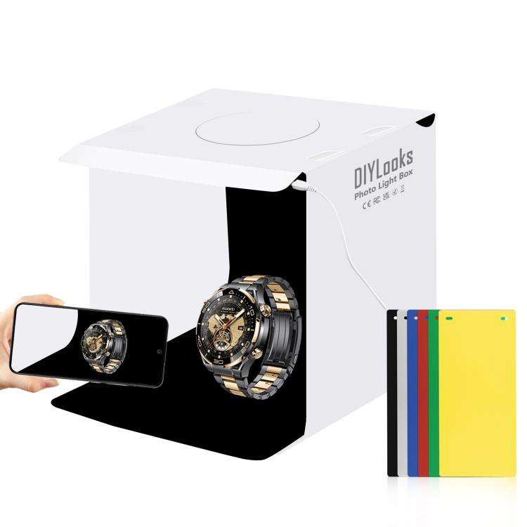 DIYLooks 20cm Folding Portable 550LM Light Photo Lighting Studio Shooting Tent Box Kit with 6 Col...