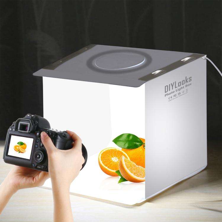 DIYLooks 23cm Ring LED Panel Folding Portable Light Photo Lighting Studio Shooting Tent Box Kit w...